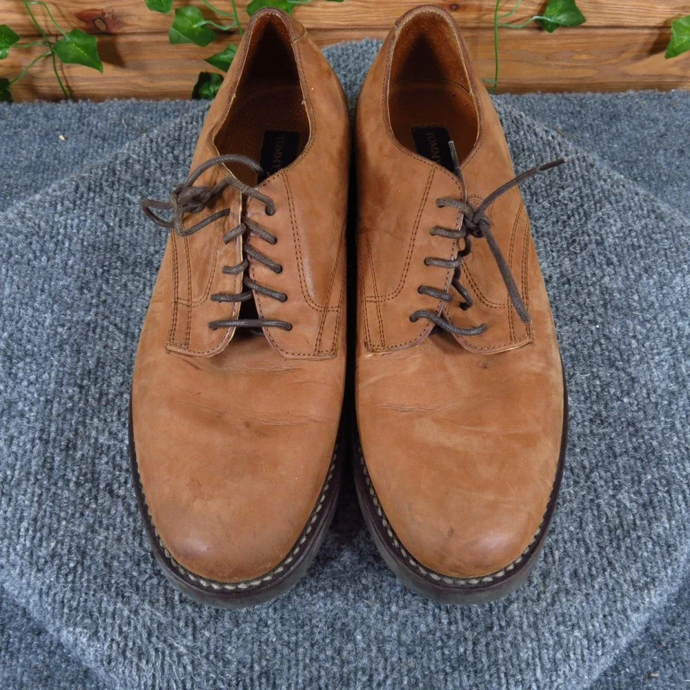 Tommy Hilfiger M22213 Mens Derby Shoes Size‎ 9.5 M Business Tan Leather Portugal